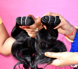 Dyed Black 12" inch Bodywave hair 1 bundle