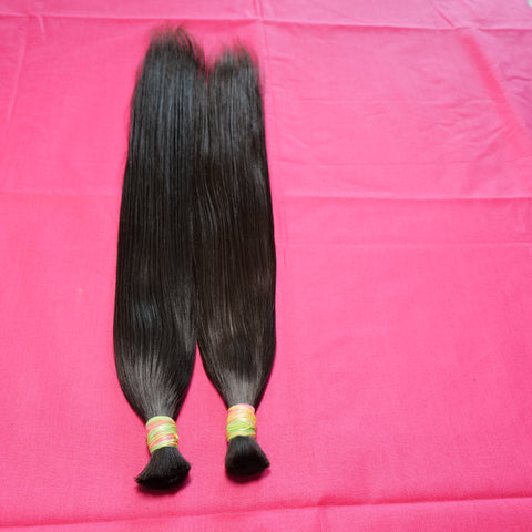 Straight Bulk hair 10" inches 1 bundle