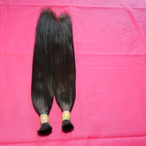 Straight Bulk hair 12" inches 1 bundle